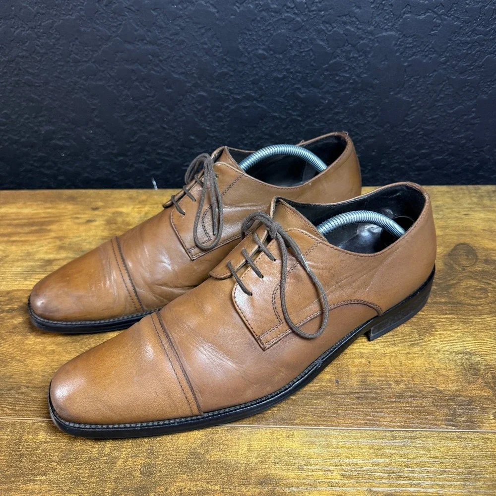 To Boot New York Adam Derrick‎ Brown Leather Cap Toe Oxford Mens 11.5